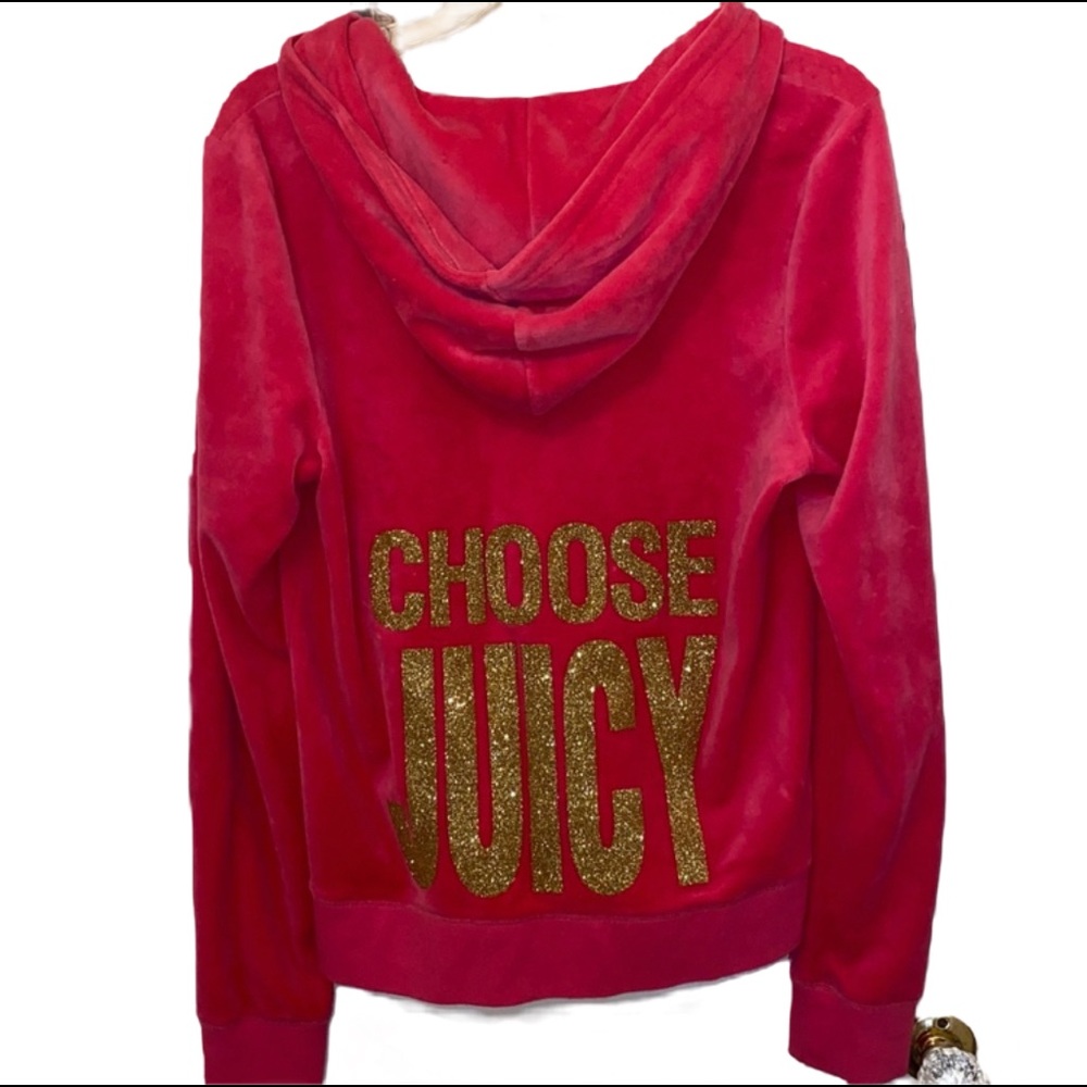 Y2K Juicy Couture BLING Pink Velour Velvet Tracksuit SET CHOOSE JUICY - Picture 6 of 16